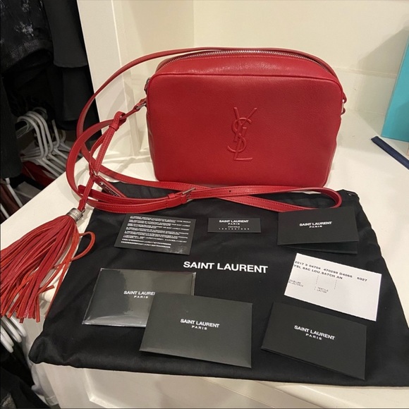 Yves Saint Laurent Handbags - YSL RED CROSSBODY